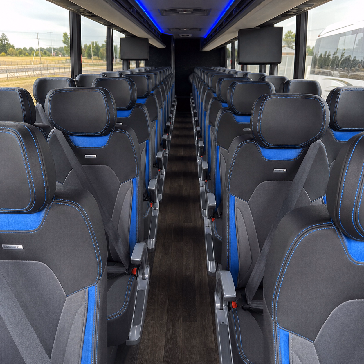 salt lake city charter bus services interior